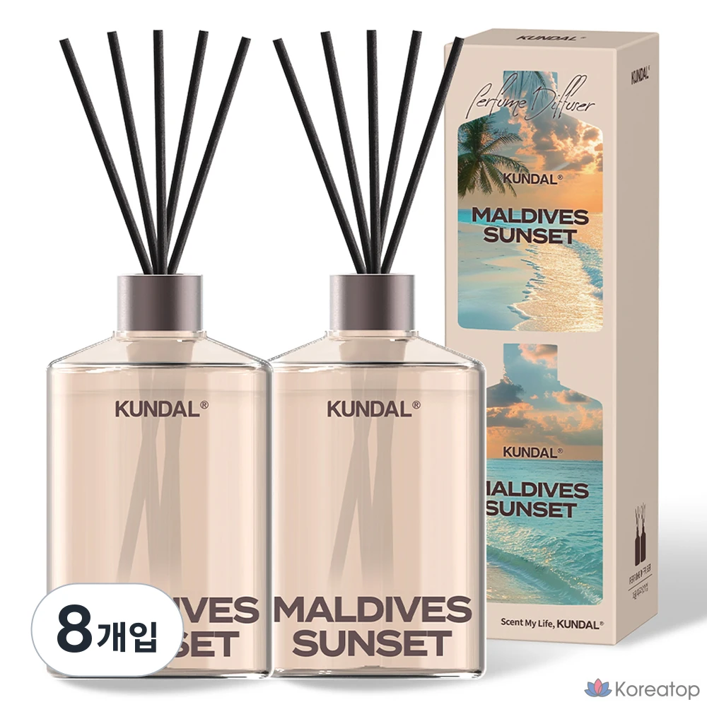 Диффузор для дома Kundal Signature Perfume Diffuser, Maldives Sunset, 500 мл, 8 шт.