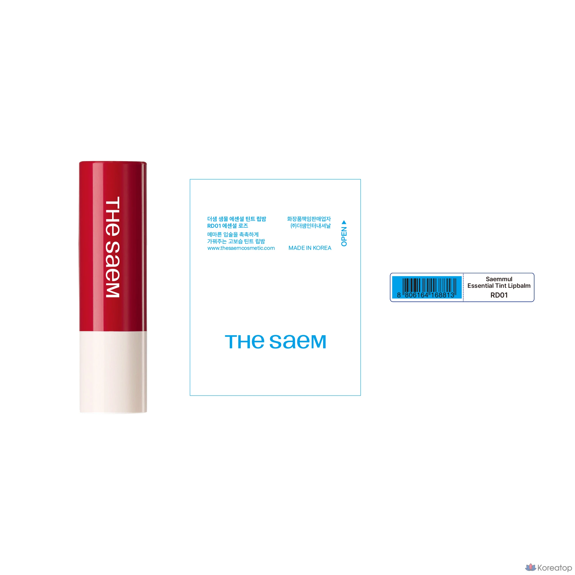 Тинт-бальзам для губ The Saem Saemmul Essential Tint Lip Balm, оттенок RD01, 4 г, 1 шт., фото 2