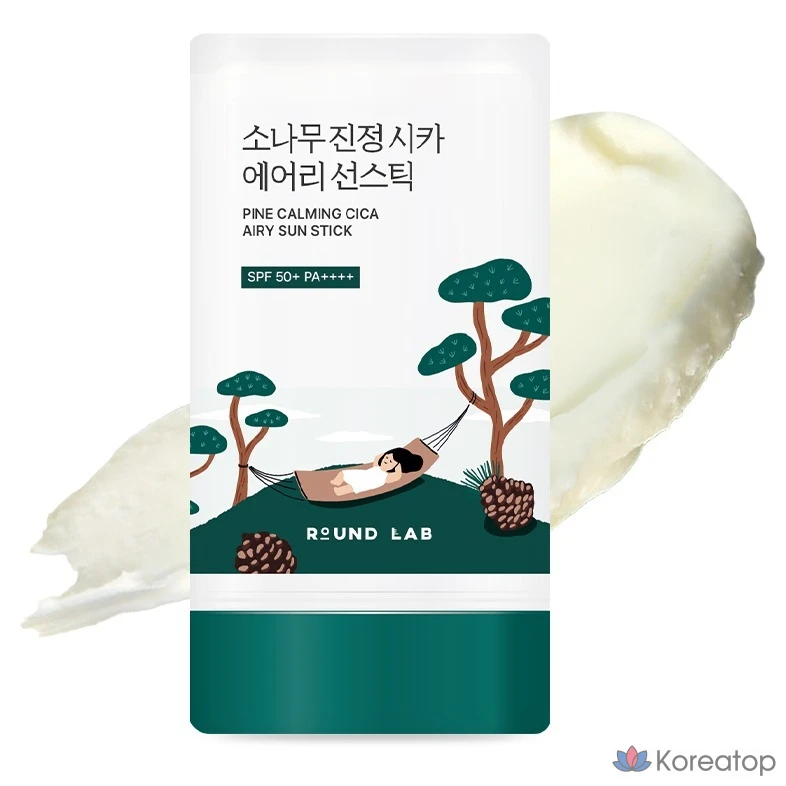 Солнцезащитный стик Round Lab Pine Calming Cica Airy Sun Stick SPF50+ PA++++, 19 г, 1 шт.