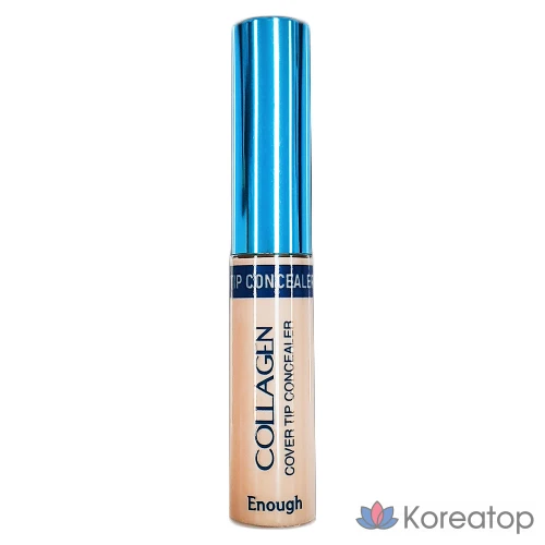 Консилер Enough Collagen Cover Tip Concealer, оттенок 21 Transparent Beige, 9 г, 1 шт.