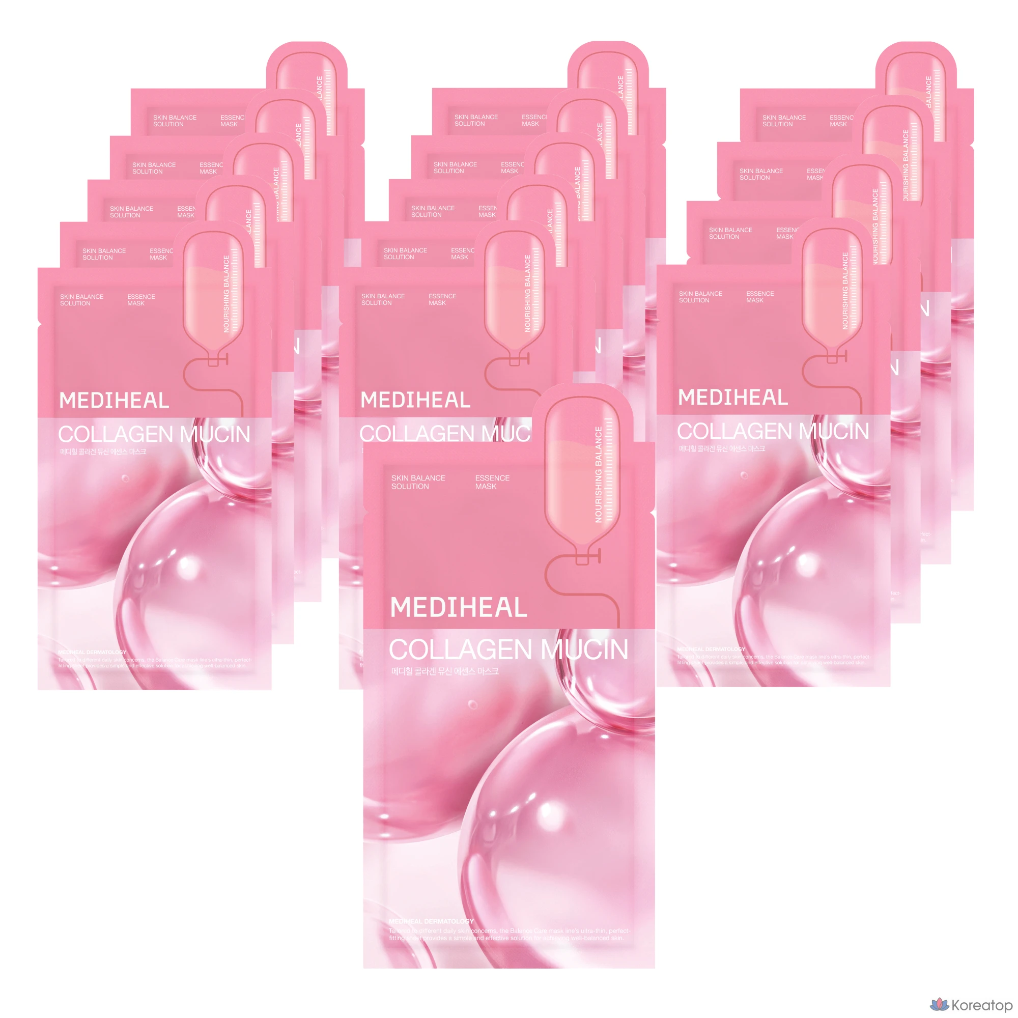 Тканевая маска для лица MEDIHEAL Collagen Mucin Essence Mask, 20 мл, 15 шт.