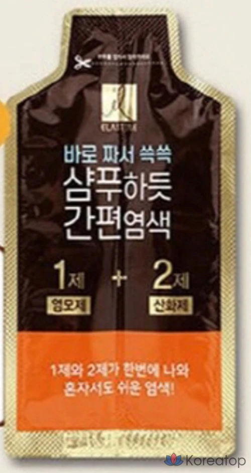 Краска для волос Elastine Shampoo Hair Dye, оттенок Black Brown, 1 шт., фото 4