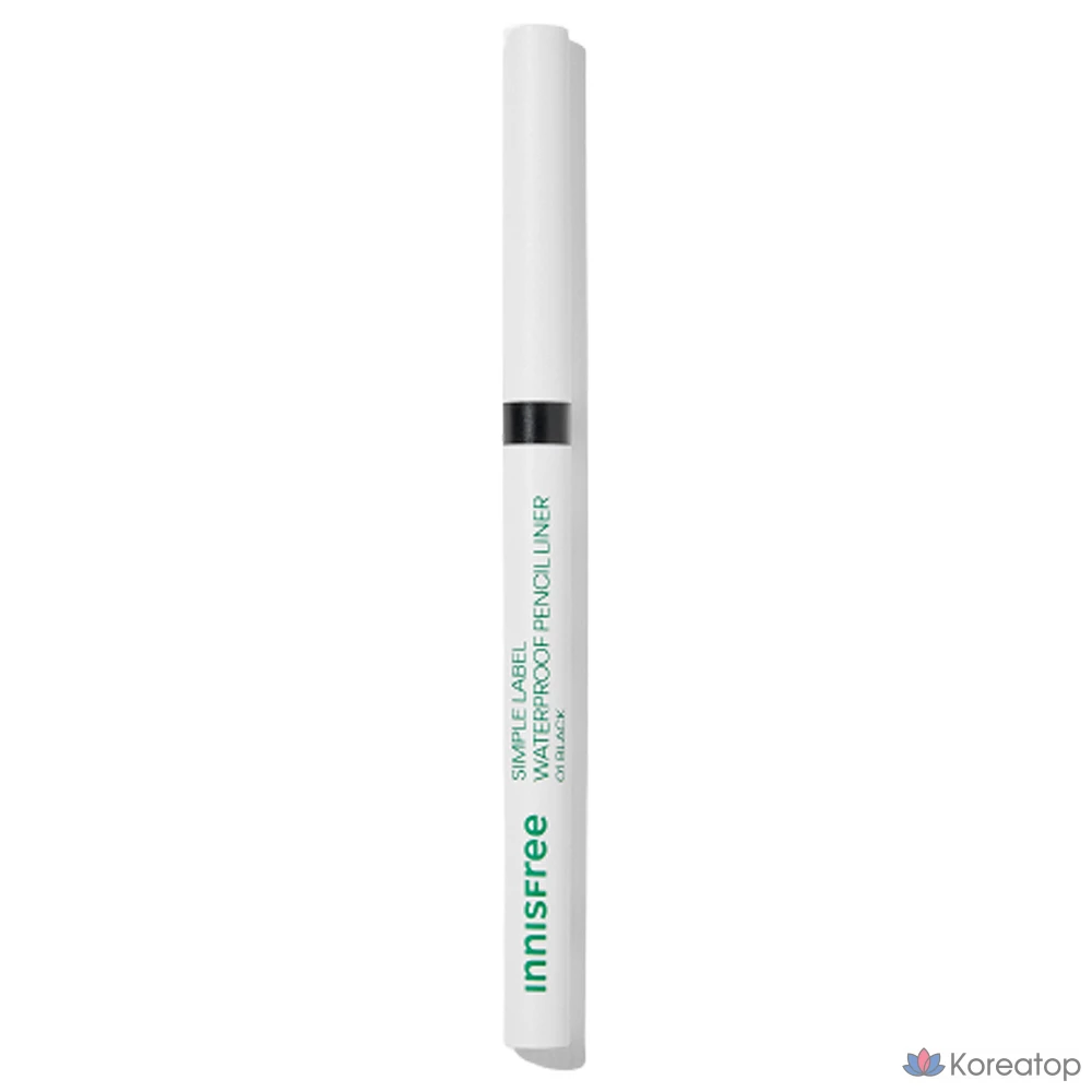 Подводка для глаз Innisfree Simple Label Waterproof Pencil Liner, оттенок Black, 0.1 г, 1 шт.