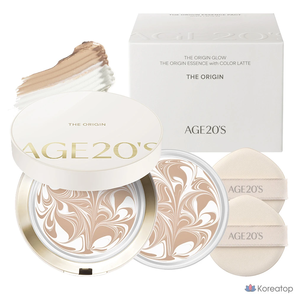 Кушон AGE 20S The Origin Essence Pact, оттенок 13 White Latte, 12.5 г, 2 шт.