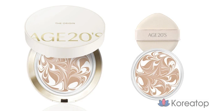 Кушон AGE 20S The Origin Essence Pact, оттенок 13 White Latte, 12.5 г, 2 шт., фото 2