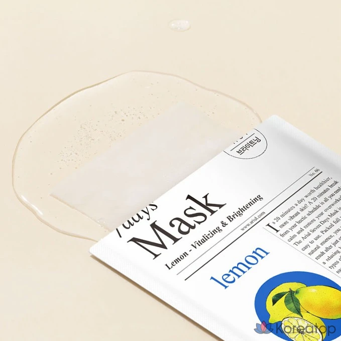 Тканевая маска для лица Ariul Seven Days Lemon C Mask, 60 шт., фото 2