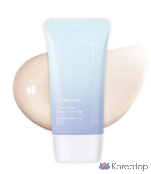 Тонер Numbuzin No.1 Glass Clear Tone-Up Sunscreen SPF50+ PA++++, 50 мл, 1 шт.
