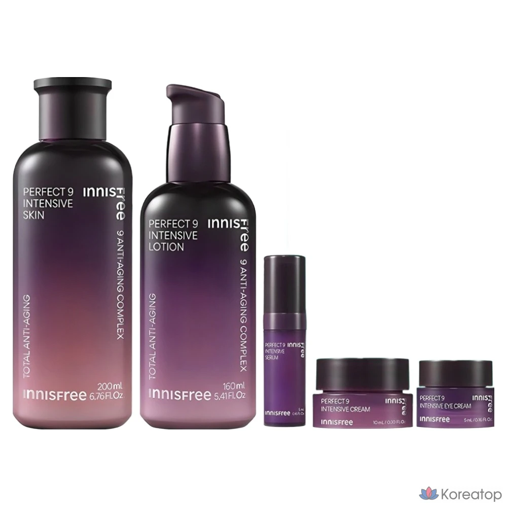 Набор для ухода Innisfree Perfect 9 Intensive Skincare 2-piece Set, 3 шт., фото 2