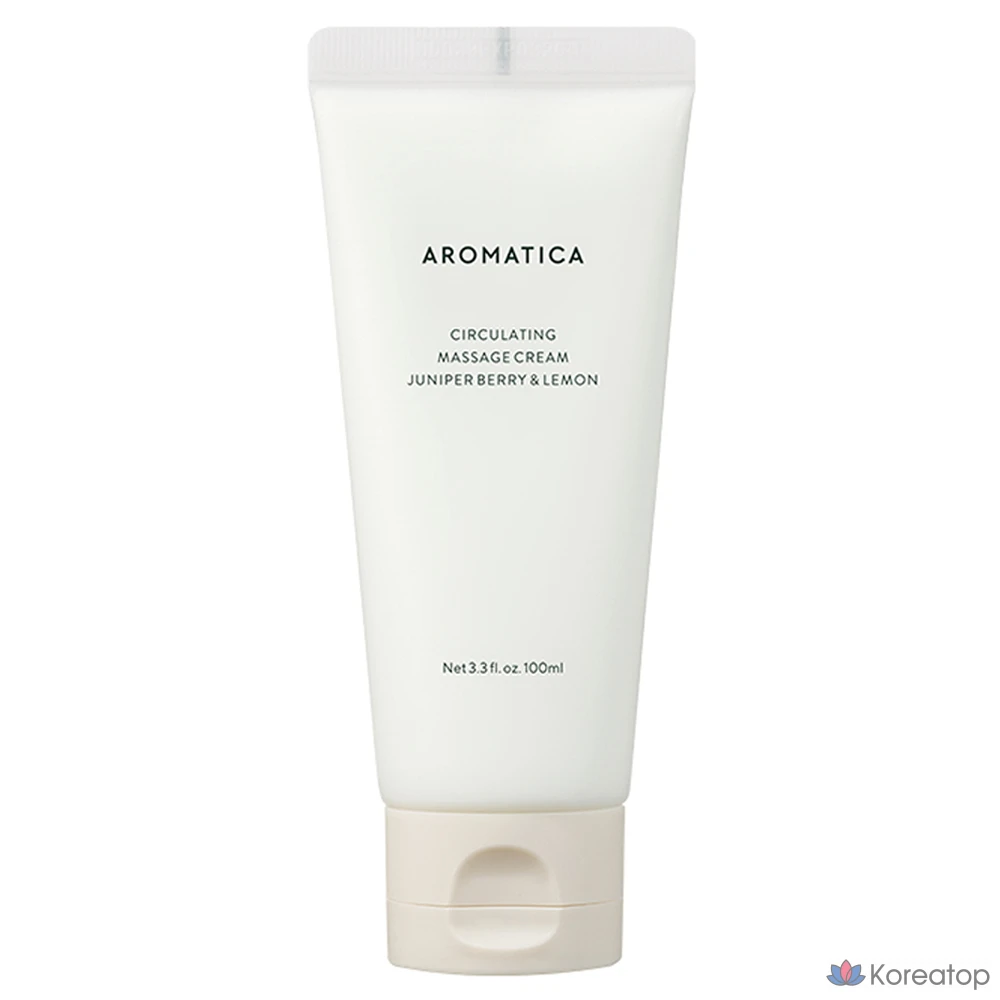 Массажный крем для тела Aromatica Cooling Relief Massage Body Cream Juniper Berry & Lemon, 100 мл, 1 шт.