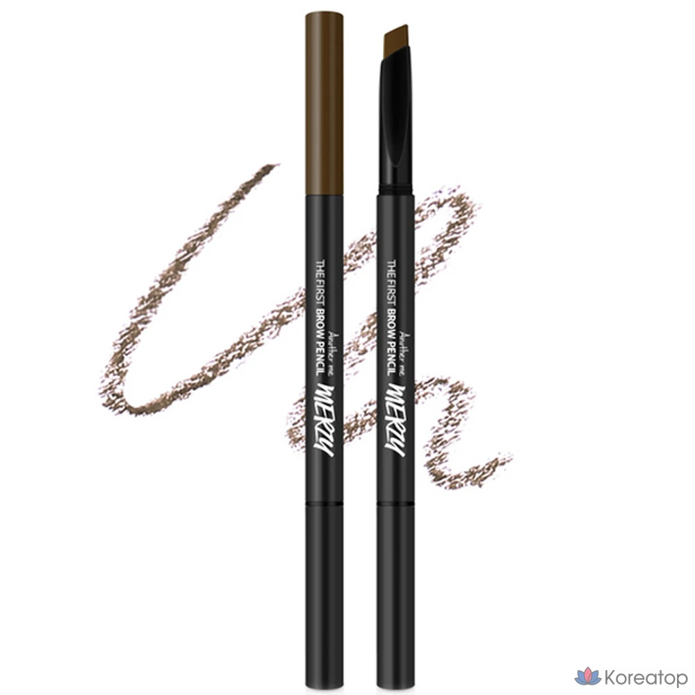 Карандаш для бровей MERZY The First Brow Pencil, оттенок Pecan Brown, 0.3 г, 1 шт.