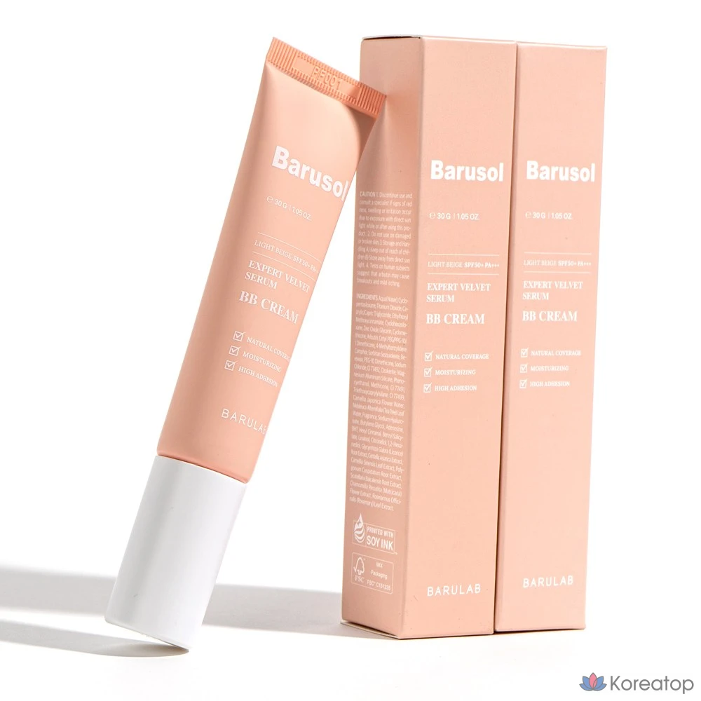 Сыворотка-ВВ крем BARULAB Barusol Expert Velvet Serum BB Cream, 30 мл, 1 шт.