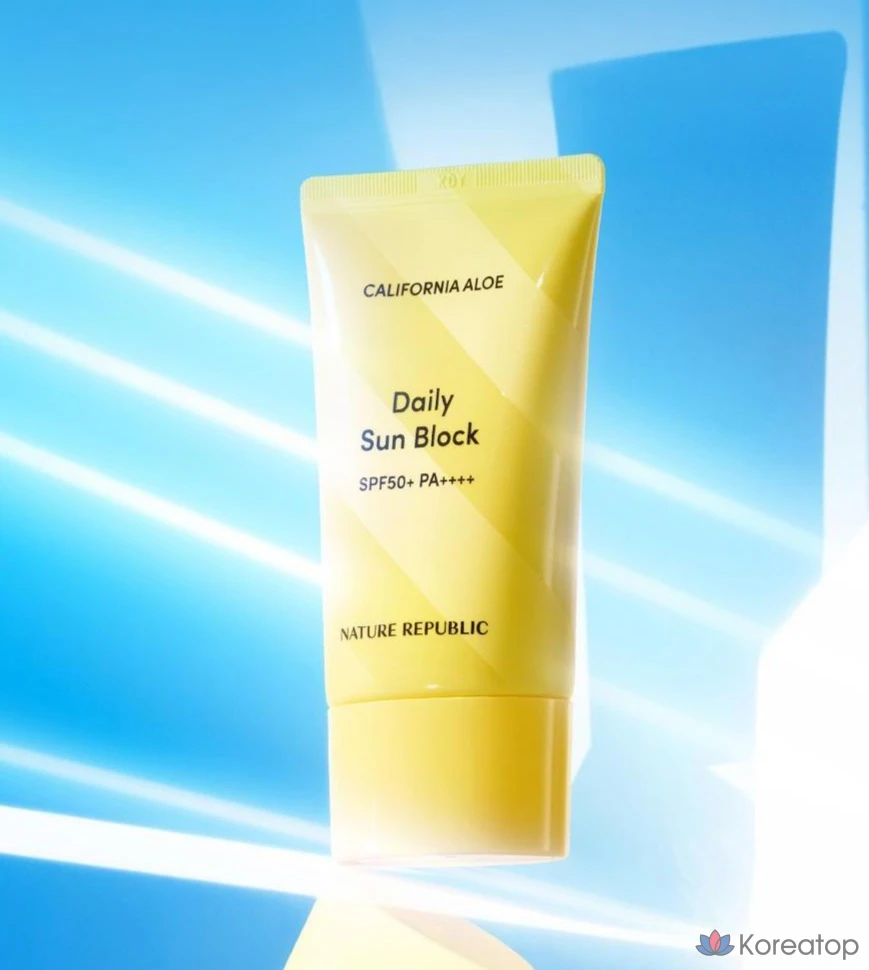 Солнцезащитный крем Nature Republic California Aloe Daily Sun Block SPF50+ PA++++, 57 мл, 1 шт.
