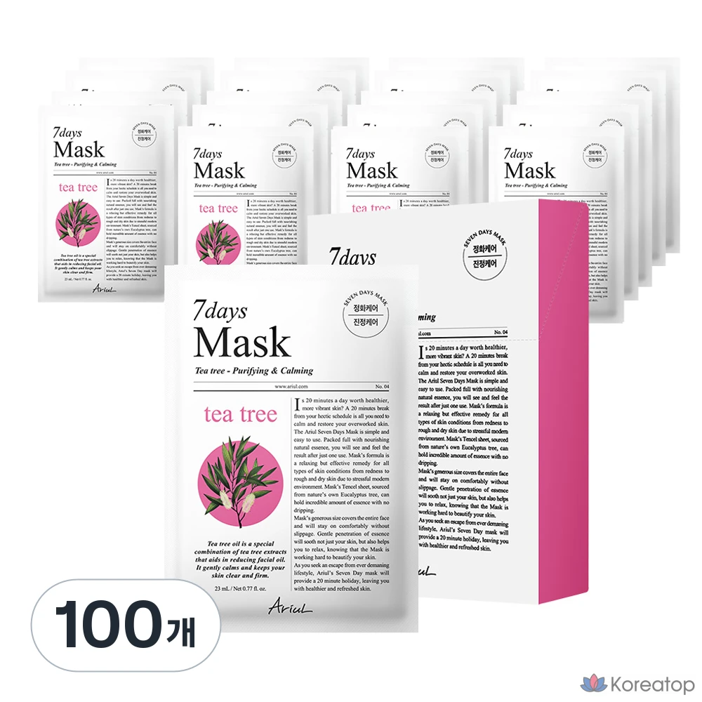 Тканевая маска для лица Ariul 7 Days Tea Tree M Mask, 100 шт.
