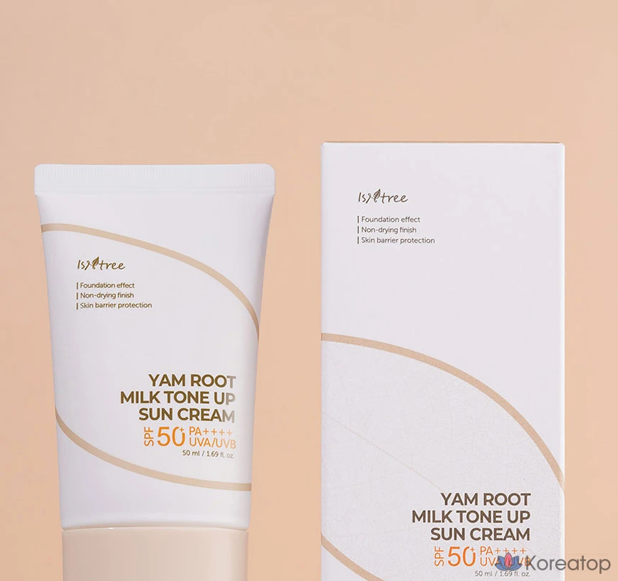 Солнцезащитный крем IsNtree Yam Milk Tone Up Sun Cream SPF50+ PA++++, 50 мл, 1 шт.