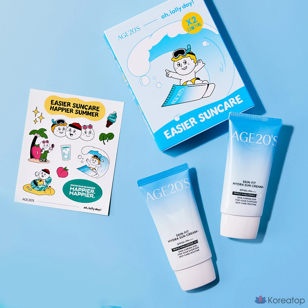Солнцезащитный крем AGE 20S Orholiday Edition Skin Fit Moist Sun Cream Plus SPF50+ PA++++, 100 мл, 2 шт.