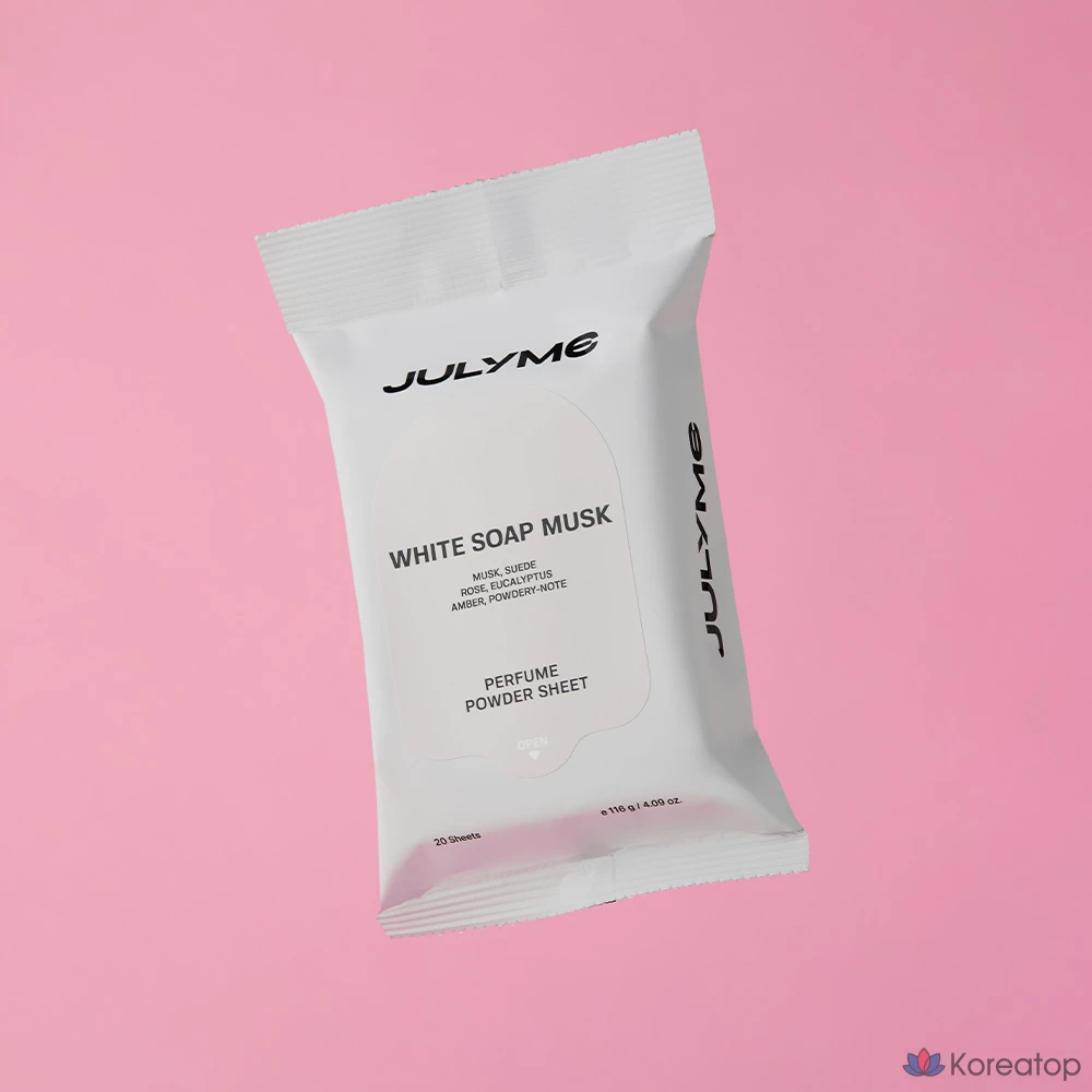 Тканевая маска для лица JUL7ME Perfume Powder Sheet White Soap Musk, 20 шт., 116 г