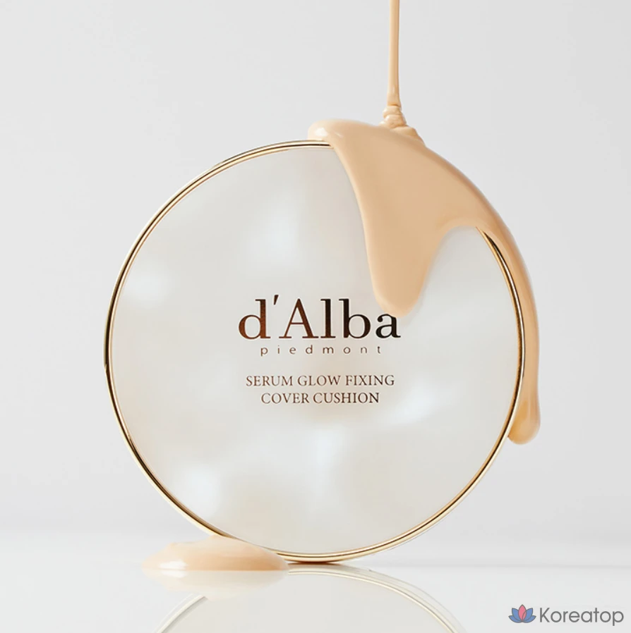 Кушон d'Alba Serum Glow Fixing Cover Cushion Foundation, оттенок 23, 17 г, 1 шт.