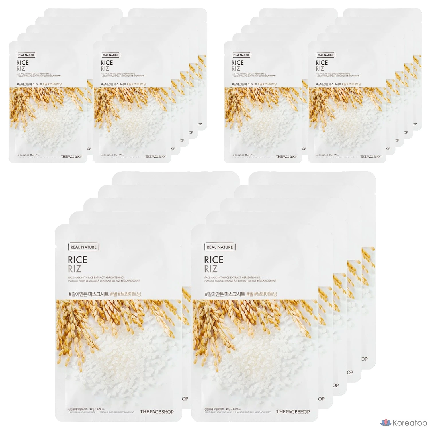 Тканевая маска для лица The Face Shop Rice Mask Sheet, 30 шт.