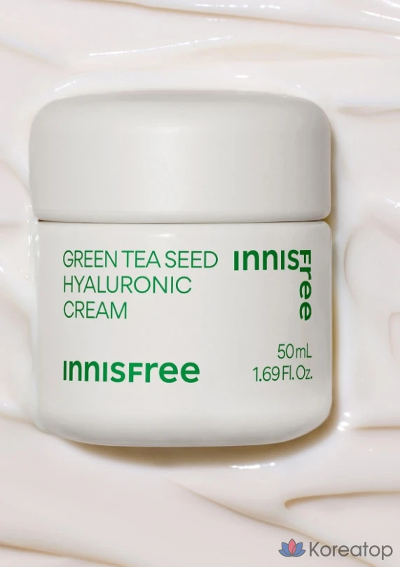 Крем Innisfree Green Tea Seed Hyaluronic Acid Moisturizing Cream, 50 мл, 1 шт.