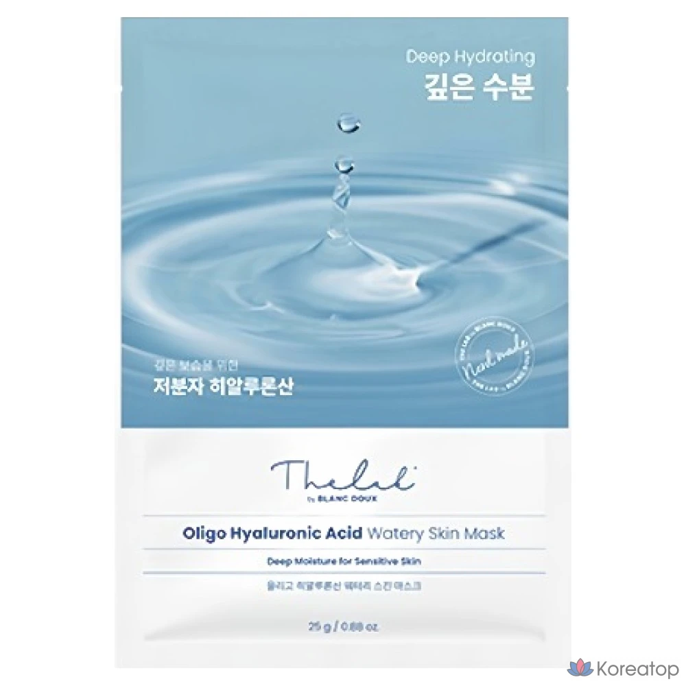 Тканевая маска для лица THE LAB by blanc doux Oligo Hyaluronic Acid Watery Skin Mask, 250 г, 10 шт.