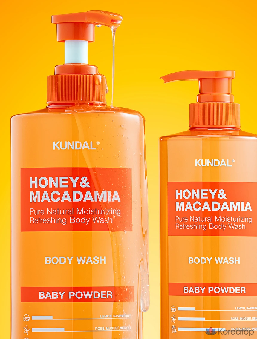 Гель для душа Kundal Pure Body Wash Baby Powder, 1.058 л, 1 шт., фото 4