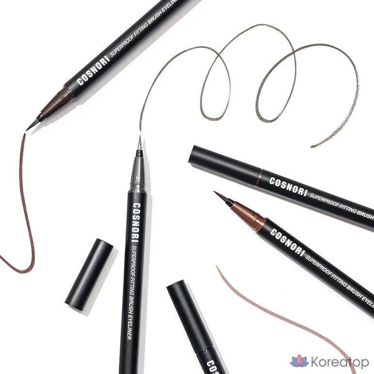 Айлайнер-кисть Cosnori Superproof Fitting Brush Eyeliner, оттенок 02 Black Brown, 0.6 г, 1 шт., фото 8