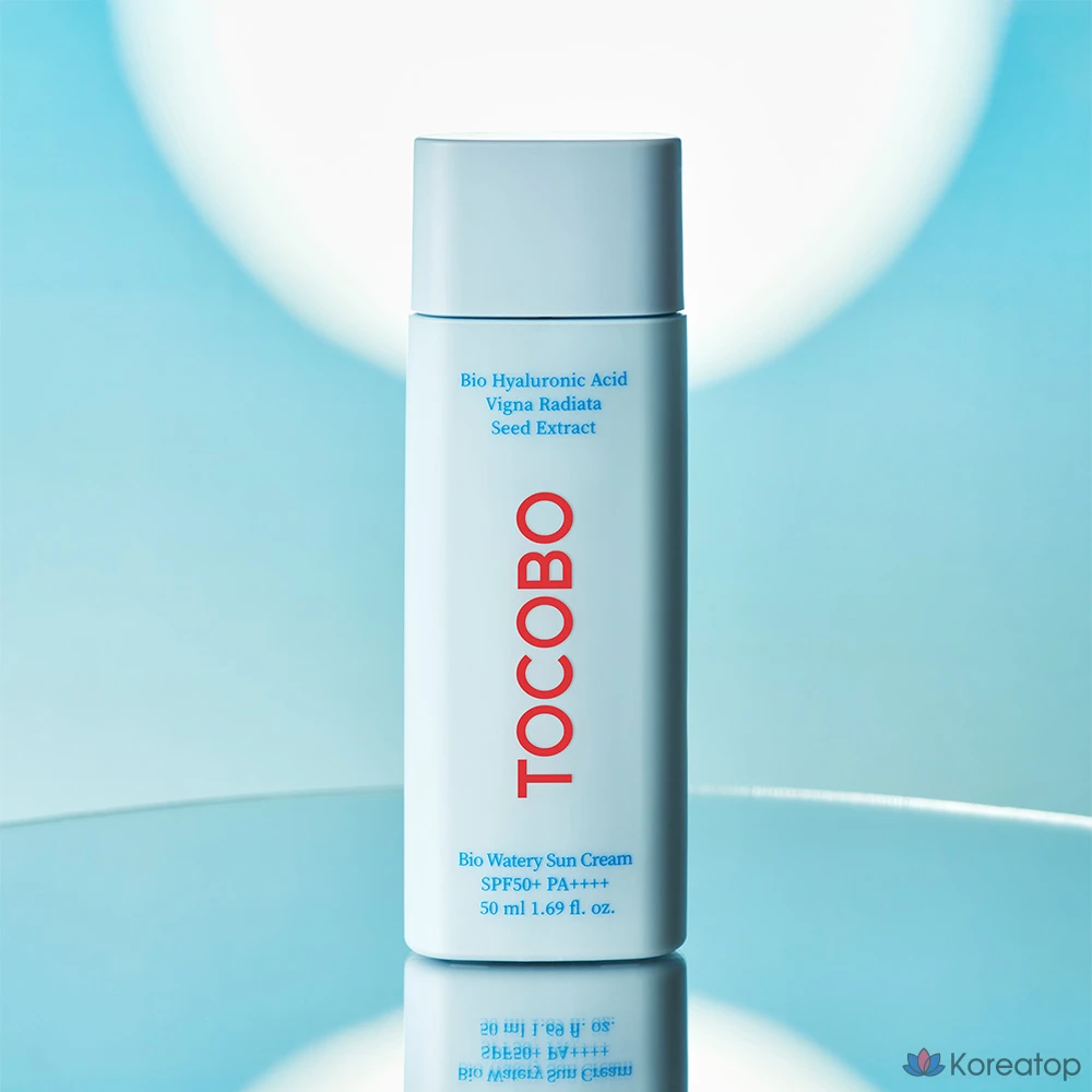 Набор для ухода Tocobo Bio Watery Sun Cream + Cica Calming Sun Serum SPF50+ PA++++ 2-piece Set, 50 мл + 10 мл, 2 шт., фото 2