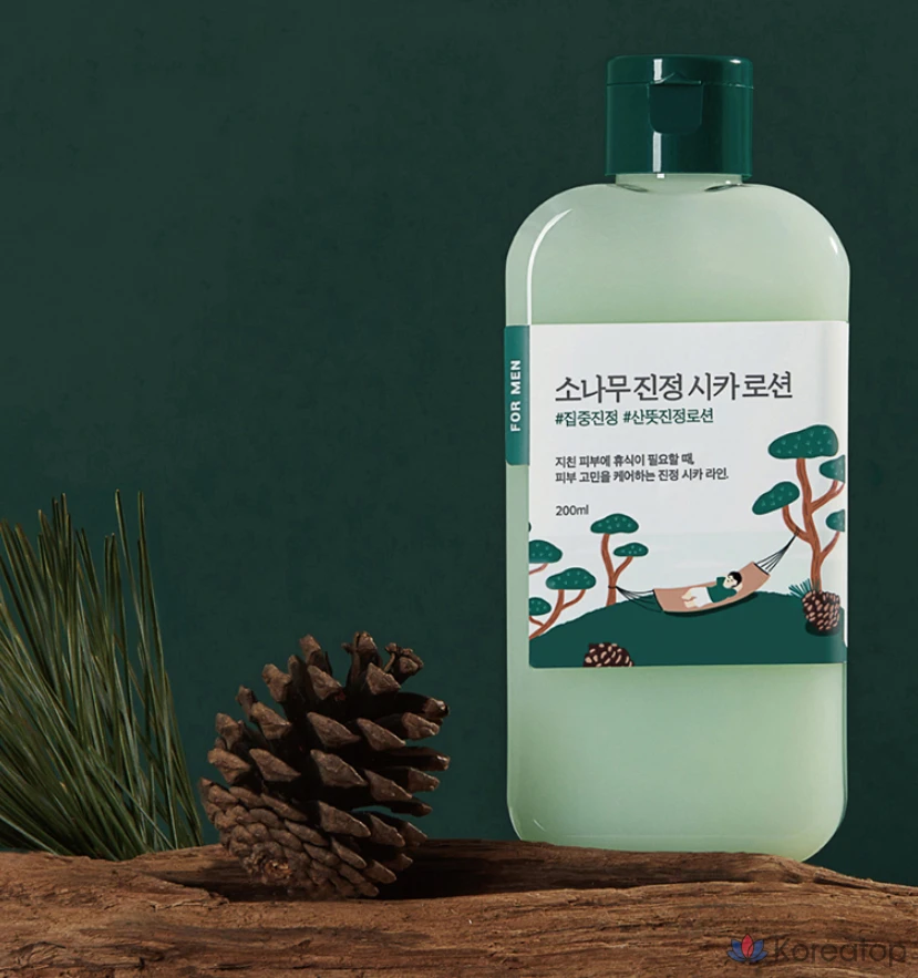 Набор для ухода Round Lab For Men Pine Cica Toner + Lotion 2-piece Set, 2 шт., фото 2