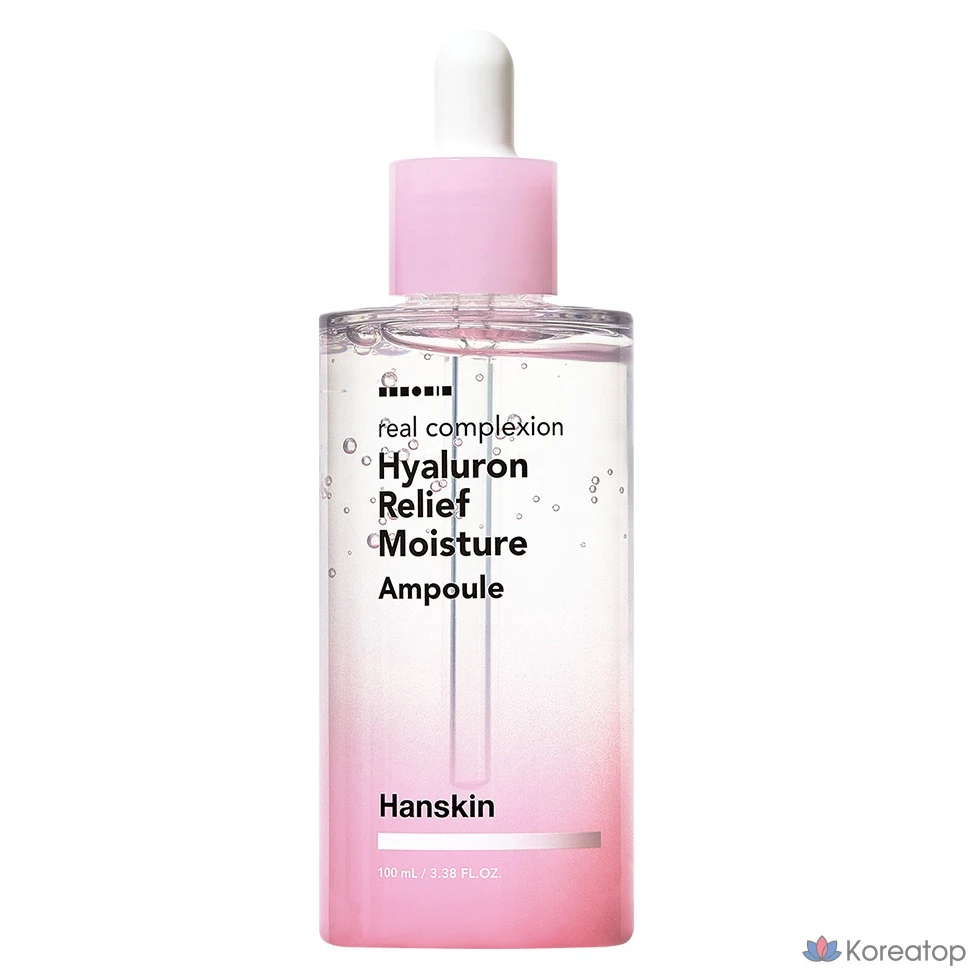 Ампульная сыворотка HANSKIN Real Complexion Hyaluron Relief Moisture Ampoule, 100 мл, 1 шт.