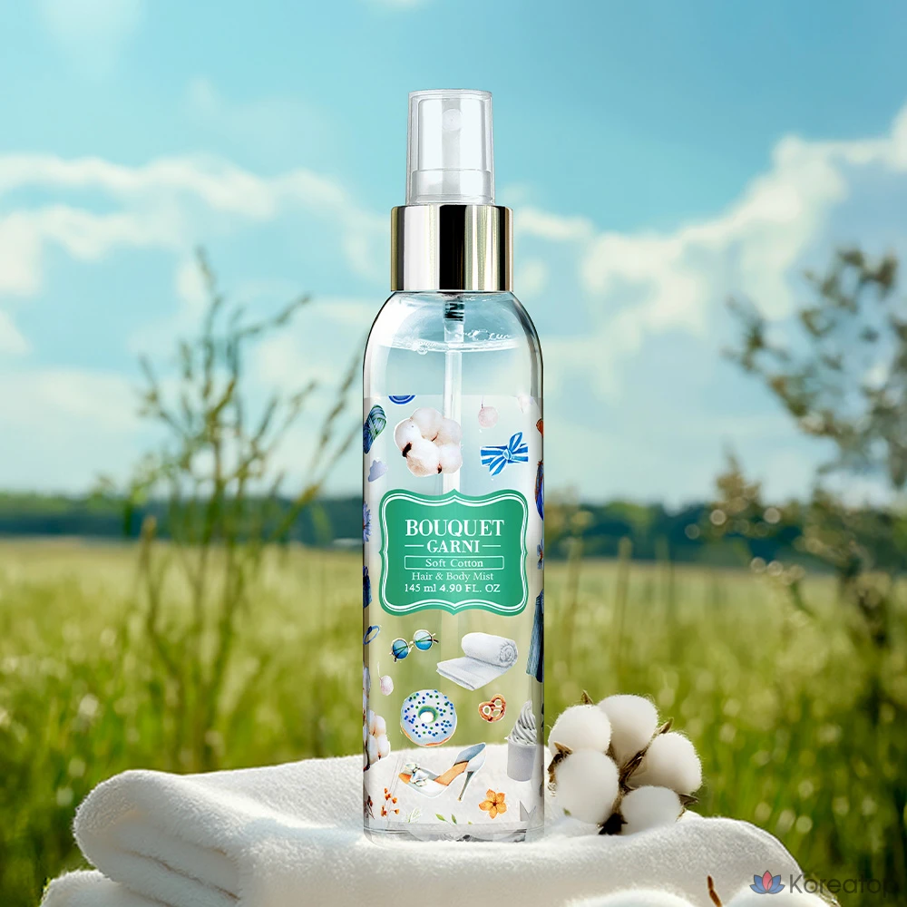 Мист для волос и тела Bouquet garni Fragranced Hair & Body Mist Soft Cotton, 145 мл, 1 шт.