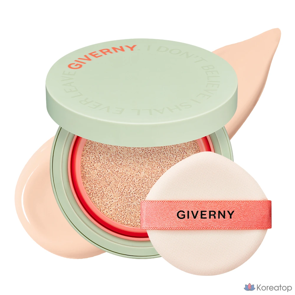 Кушон Giverny Fit Cover Cushion Foundation, оттенок 21NW Light Beige, 12 г, 1 шт.