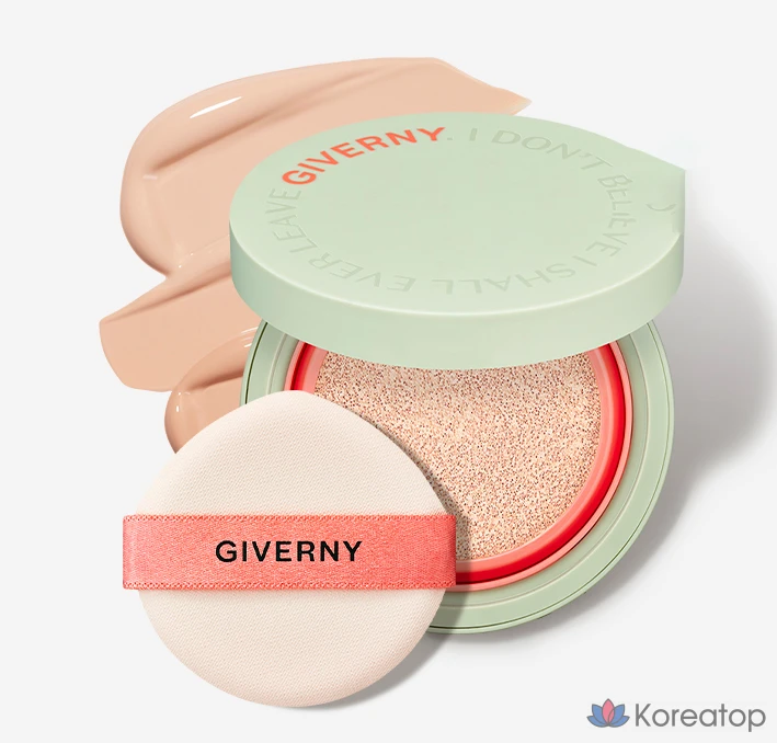 Кушон Giverny Fit Cover Cushion Foundation, оттенок 21NW Light Beige, 12 г, 1 шт., фото 2