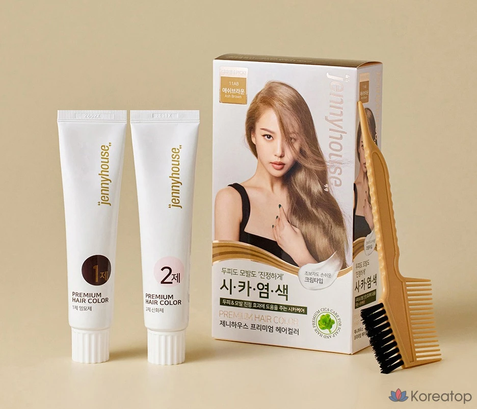 Краска для волос JennyHouse Premium Hair Color, оттенок Ash Brown 11AB, 1 шт., фото 2