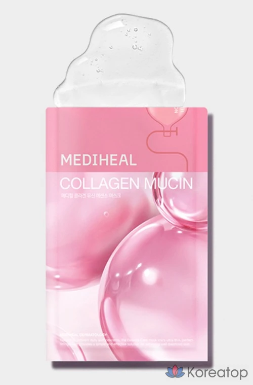 Тканевая маска для лица MEDIHEAL Collagen Mucin Essence Mask, 20 мл, 15 шт.