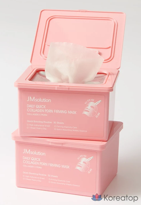 Тканевая маска для лица JM Solution Daily Quick Collagen PDRN Firming Elastic Mask, 350 мл, 60 шт., фото 5