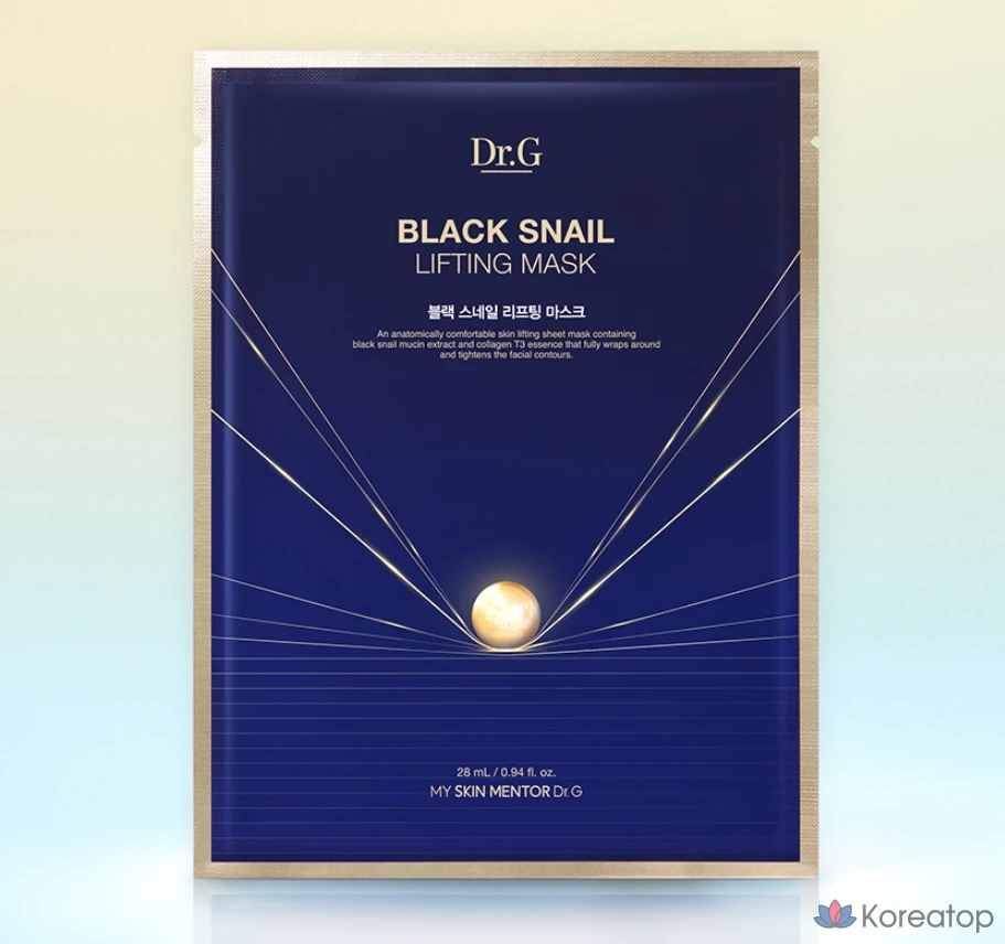 Тканевая маска для лица Dr. G Black Snail Lifting Mask, 5 шт.
