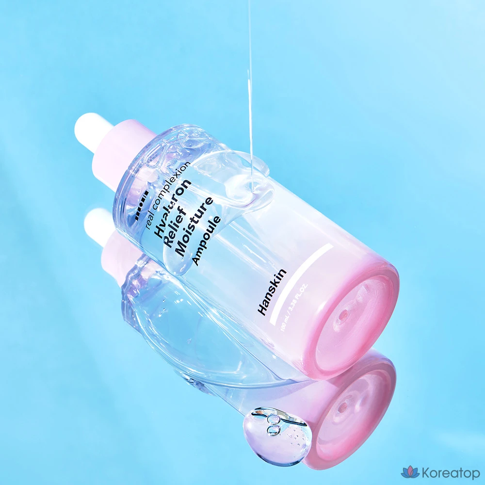 Ампульная сыворотка HANSKIN Real Complexion Hyaluron Relief Moisture Ampoule, 100 мл, 1 шт.