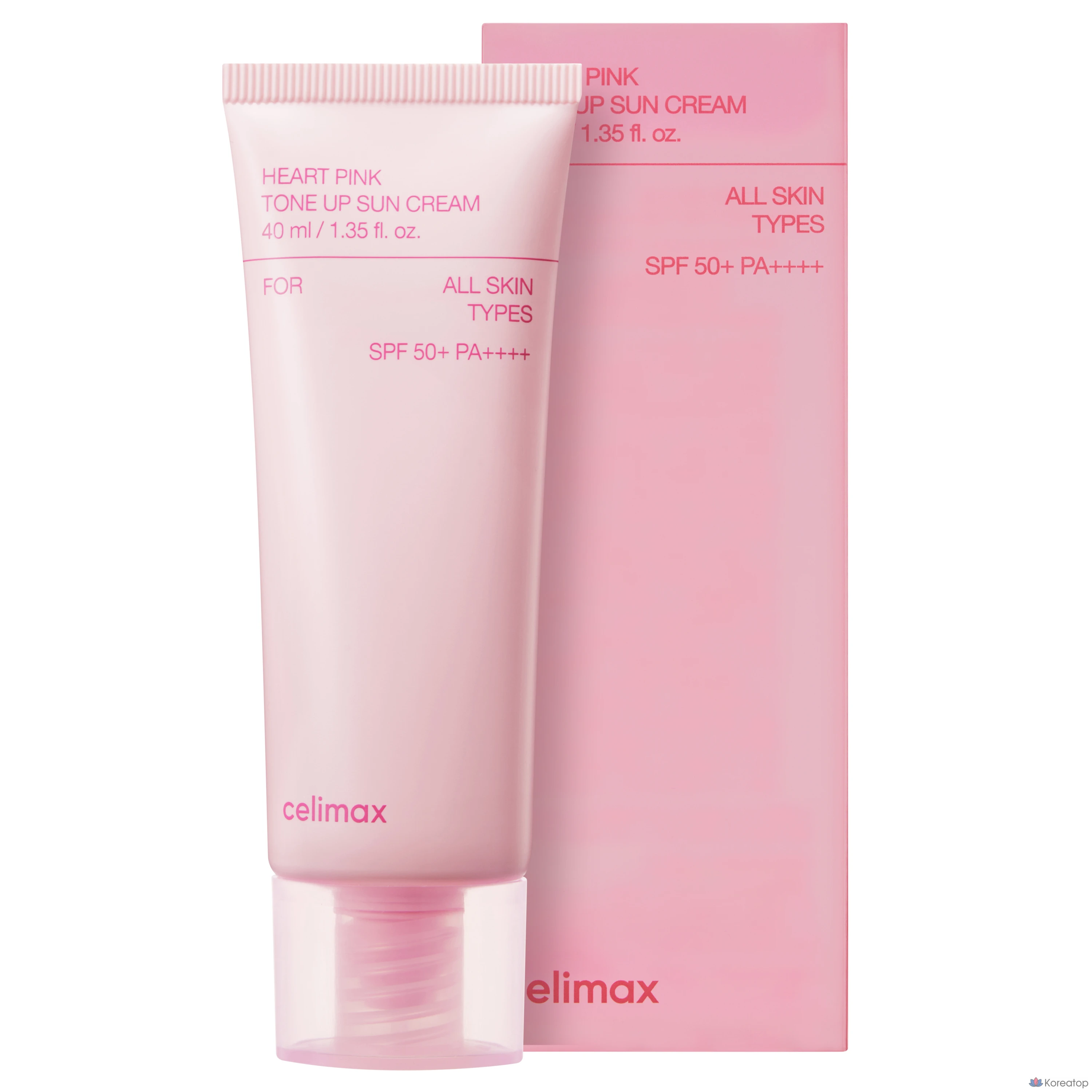 Солнцезащитный крем Celimax Heart Pink Tone Up Sun Cream SPF50+ PA++++, 40 мл, 1 шт.