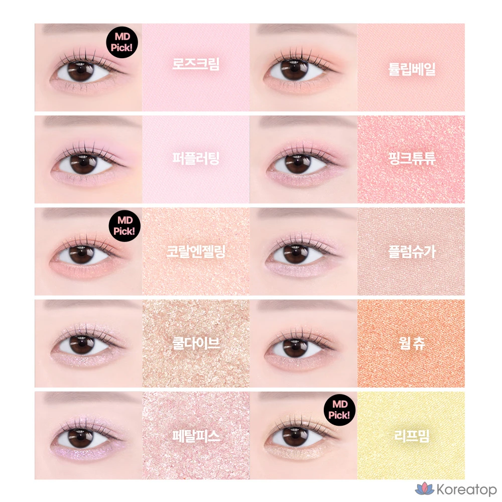 Тени для век Nature Republic Daily Basic Bloom Single Shadow, оттенок Petal Piece, 1 шт., фото 5
