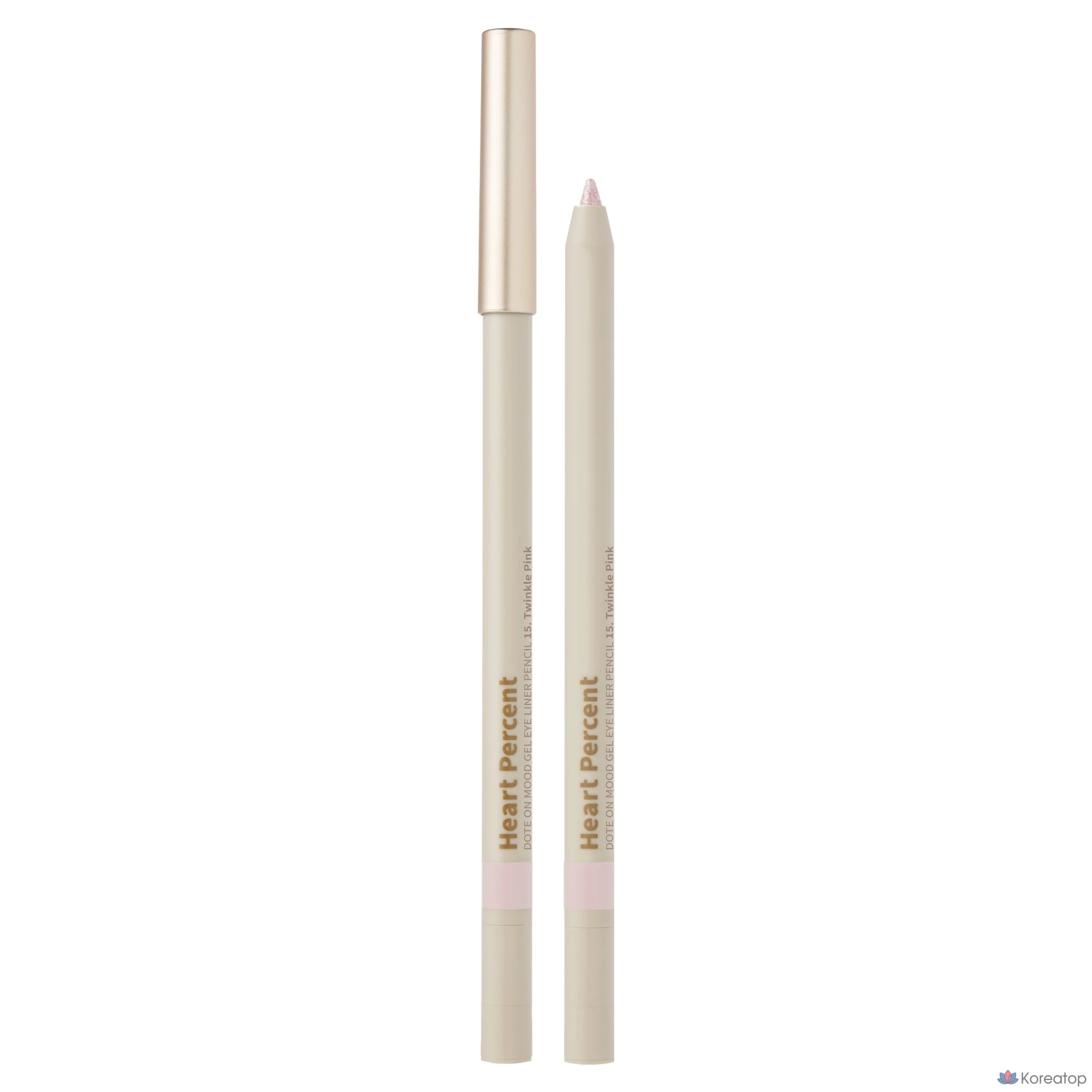Айлайнер-карандаш Heart Percent Dot On Mood Gel Eyeliner Pencil, оттенок 15 Twinkle Pink, 1 шт.