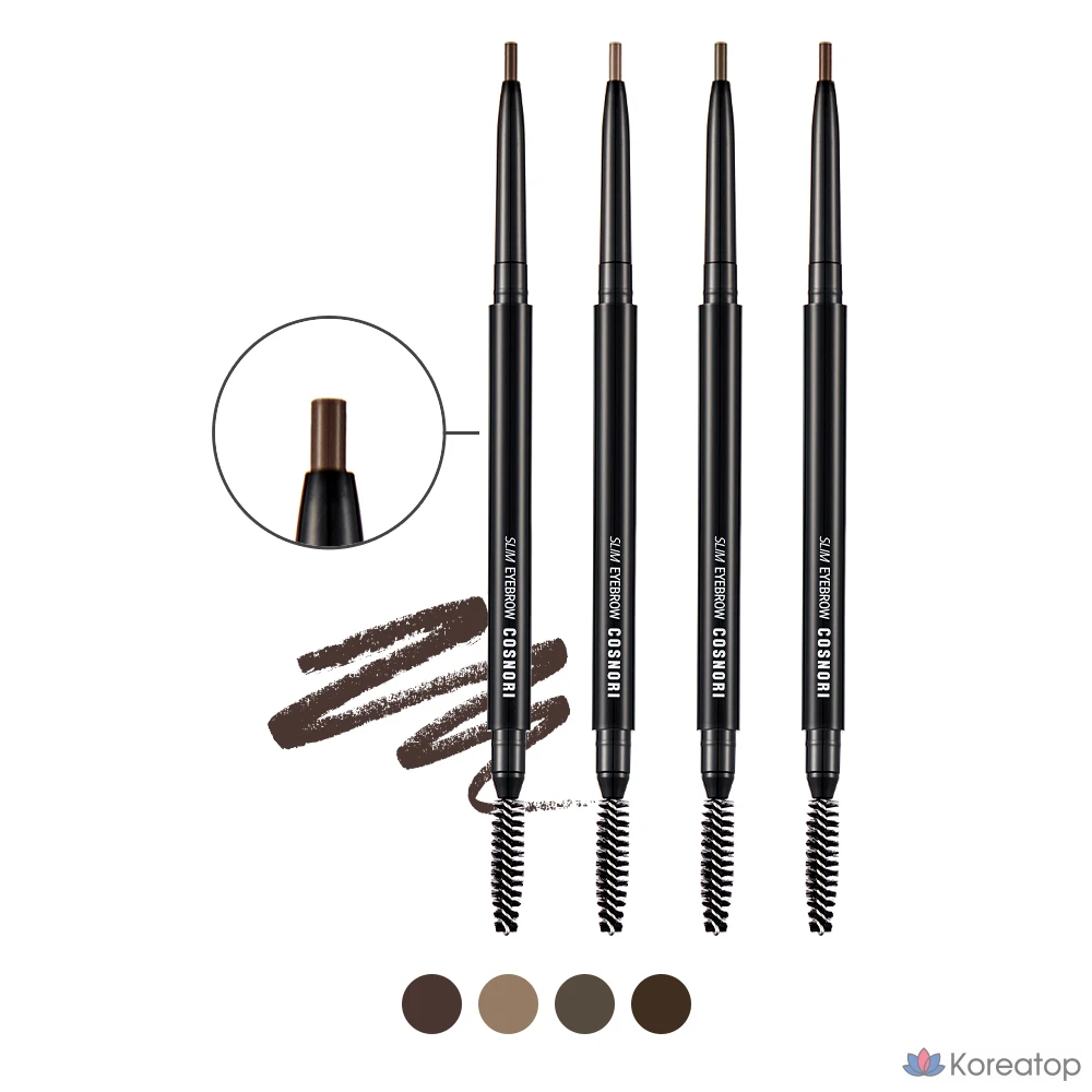 Карандаш для бровей Cosnori Slim Eyebrow Pencil, оттенок 02 Ginger Cookie, 0.13 г, 1 шт., фото 3