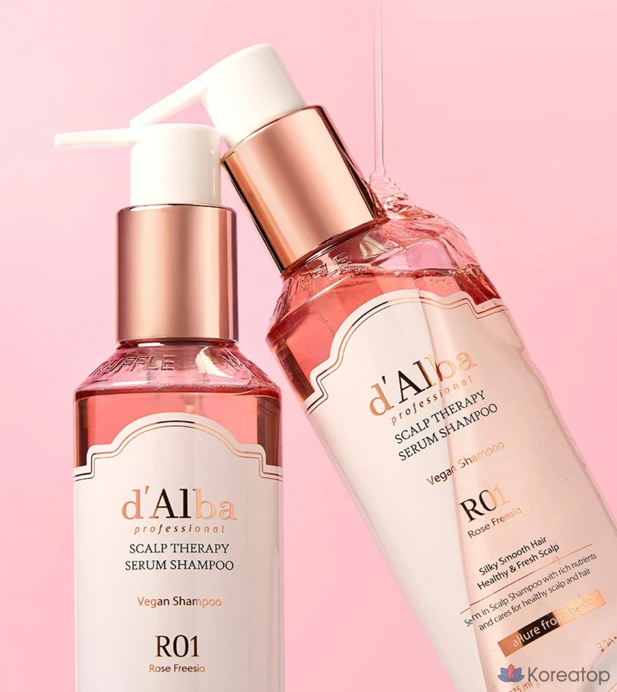 Шампунь d'Alba Professional Repairing Scalp Therapy Serum Shampoo Rose Freesia, 275 мл, 1 шт.