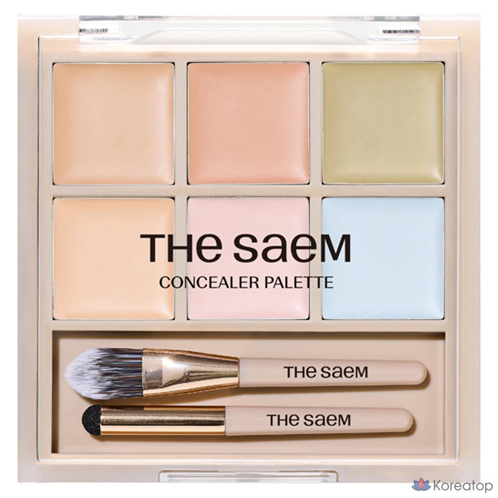 Консилер The Saem Cover Perfection Concealer Palette, оттенок 02 Cover & Light, 6 г, 1 шт.