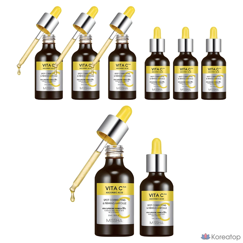 Набор для ухода Missha Vita C Plus Spot Correcting Firming Ampoule, 20 мл + 15 мл, 4 шт.