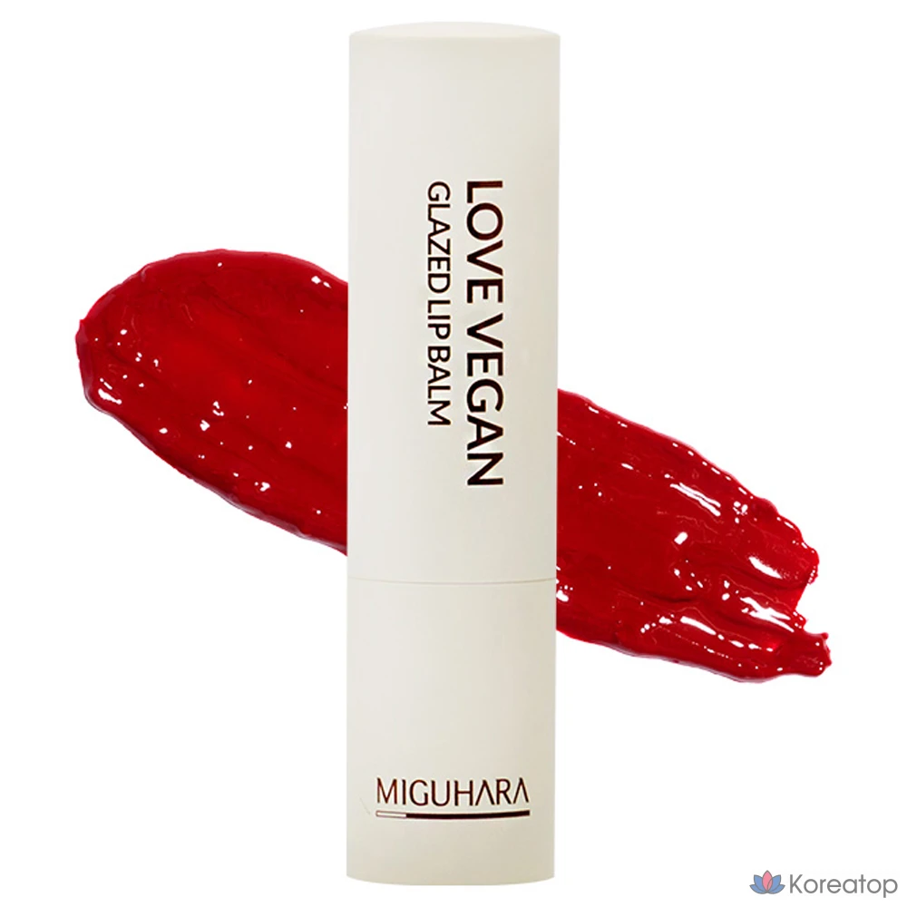 Бальзам для губ Miguhara Love Vegan Glazed Lip Balm, оттенок Pink Melo, 4 г, 1 шт.