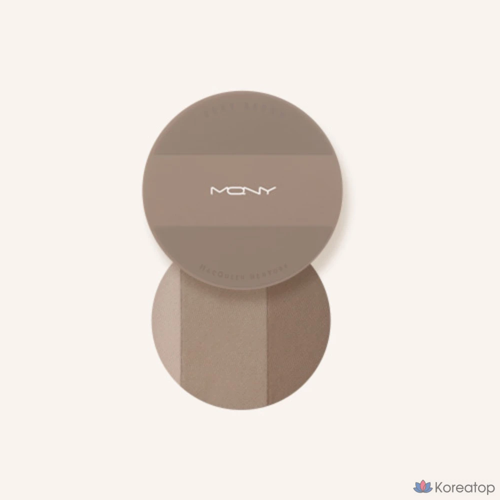 Пудра для лица Mqny Fake Up 3-Color Shading, оттенок Grave Brown, 9 г, 1 шт.