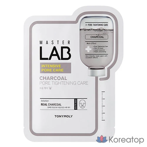 Тканевая маска для лица Tony Moly Master Lab Charcoal Mask Sheet, 19 г, 1 шт.