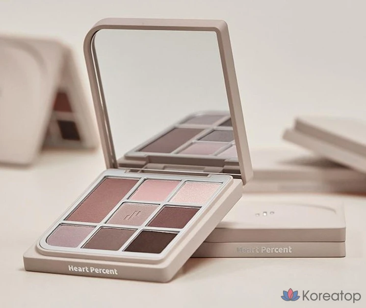 Палетка теней для век Heart Percent Dot On Mood Eye Palette, оттенок 08 Neutral Muse Facet, 1 шт., фото 3