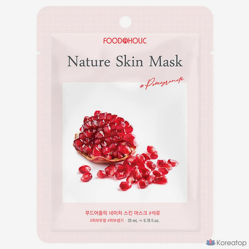 Тканевая маска для лица FoodaHolic Nature Skin Mask Pack Pomegranate, 1 шт., фото 2