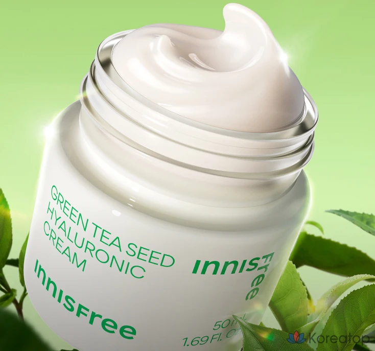 Крем Innisfree Green Tea Seed Hyaluronic Acid Moisturizing Cream, 50 мл, 1 шт.